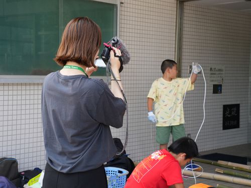 わがとこニュースの撮影風景