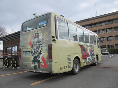 Dragon76さんデザインの蒲生氏郷公のバス