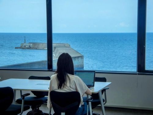 越廼サテライトオフィスでのテレワーク