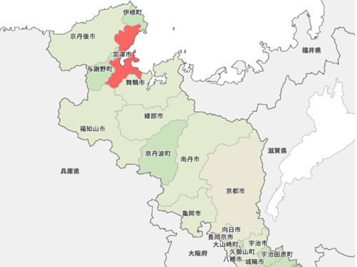 京都府宮津市の場所