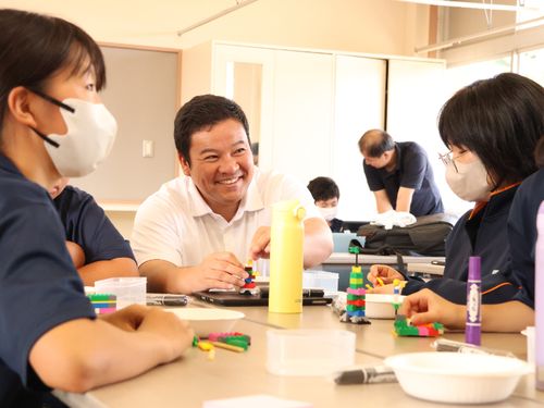 矢祭中学校デジタル部でのワークショップの様子