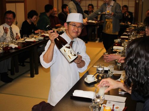 リアル日本酒の会。割烹千代の河村さん