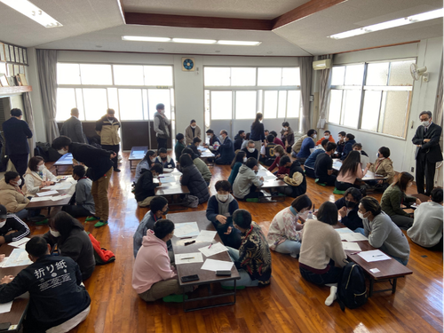 島民との交流の様子