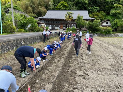 学校の児童と一緒に農業体験！