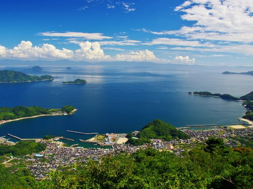 周防大島町　嵩山展望テラス眺望