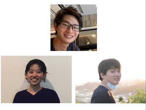上：井上朋さん　左下：平澤ことりさん　右下：森田和樹さん