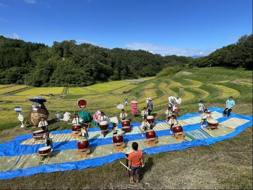日本の棚田百選「よこね田んぼ」で和太鼓！