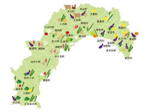 県内各地で様々な作物が栽培されています