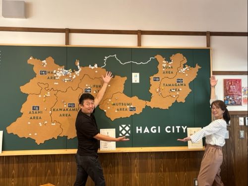 萩市ローカルエディター（上田、三枝）