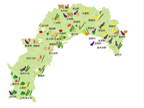県内各地で様々な作物が栽培されています