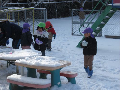 体験期間中は雪が降ることも