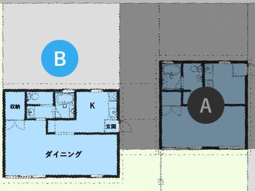 滞在体験棟Bの見取り図