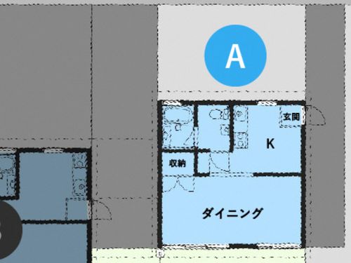 滞在体験棟Bの見取り図