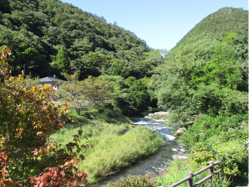 山口市　道の駅長門峡「くんくのだいち」付近
