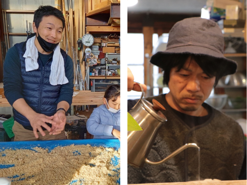 左：大多摩開発株式会社代表取締役　南澤 邦洋さん/右：古民家カフェPOUND経営　岩田 衣織さん