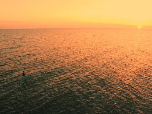 日本海に沈む夕日