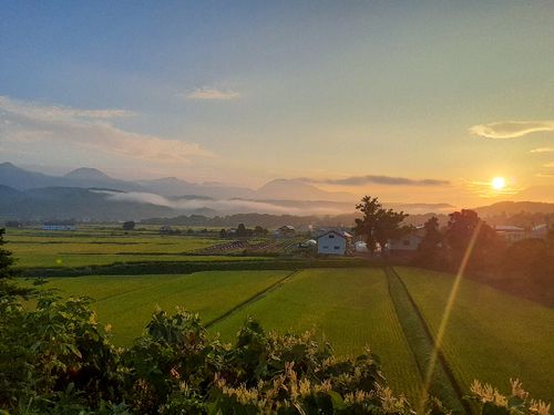 The田舎。という風景ですね。のんびりした風景の広がる町です。