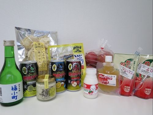 湯沢からお届けするモノの一例。毎回詰め合わせてお送りします！