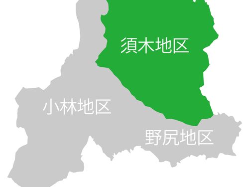 緑色部分。今回の募集についての活動地区