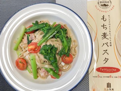 もち麦パスタを使ったレシピを実演！