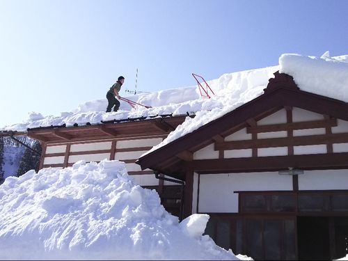 しただ塾生と雪下ろし体験