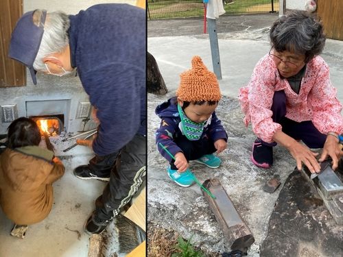 薪風呂を焚き、包丁を研ぐ。ぼくの家族には先生がたくさんいるよ。