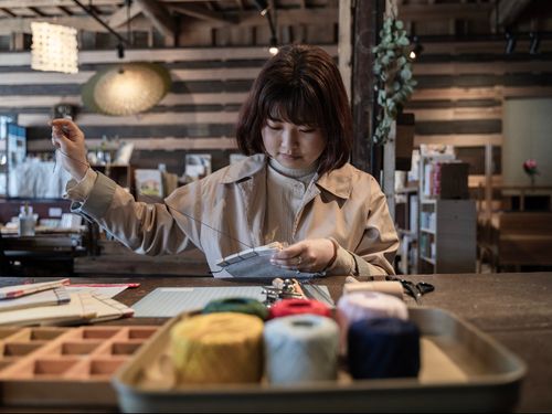 漉いた和紙で和綴じのワークショップ