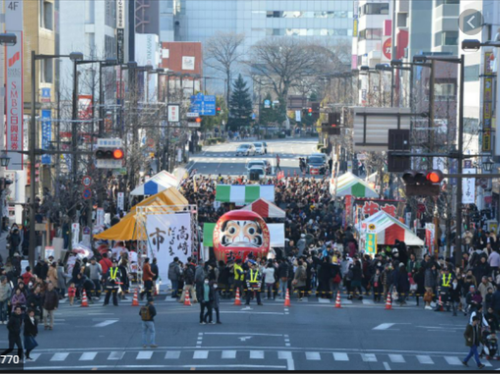 だるまが根付く都市