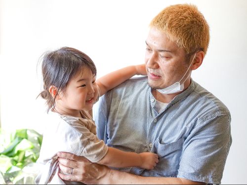 パパの頑張りをたまたま覗きに来てた娘さんとツーショット。