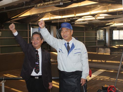 一緒に働く職員（九頭竜川中部漁業協同組合）
