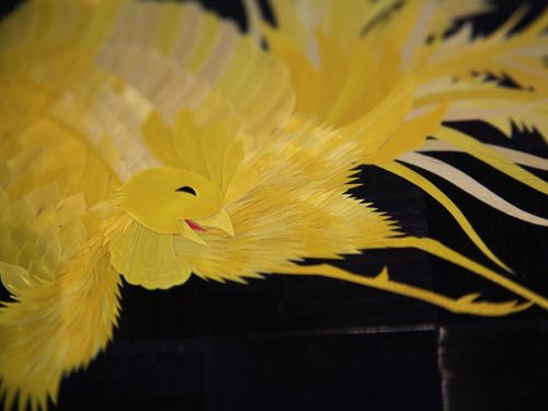 まるで本物の羽毛のような作品！！もちろん麦わらでできています（豊岡市継業バンクより転載）