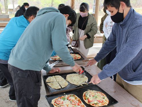 ピザ焼き体験。寮生とともに様々なイベントを企画してください！
