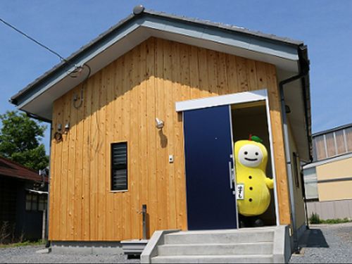 町のマスコットキャラクター「ゆずも」も応援します！