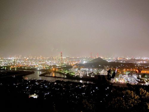 水島：コンビナートの夜景