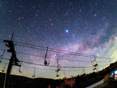 泊まりだからこそ見れる満天の星空