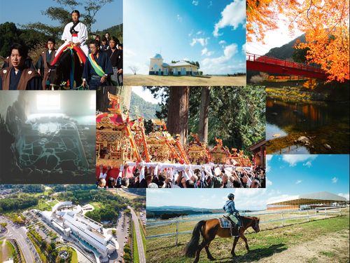 歴史ある祭りや名所。空は大きく空気が美味しい。