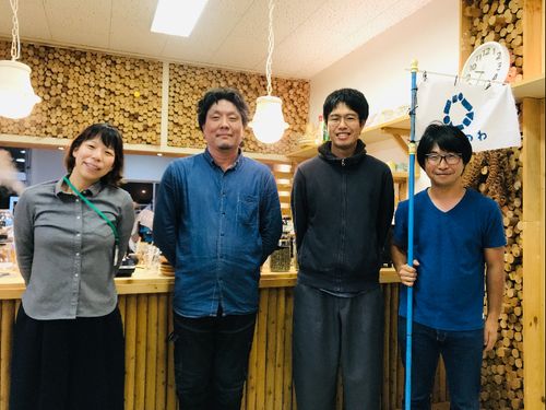 のんびりじっくり場を企画運営しております（写真左から田中、井上、菊池、山上）