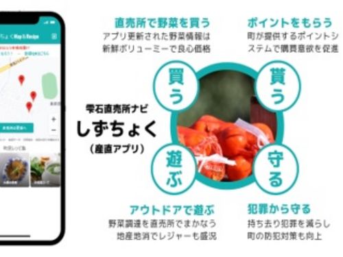 産直アプリ　テスト画面（2022年6月）