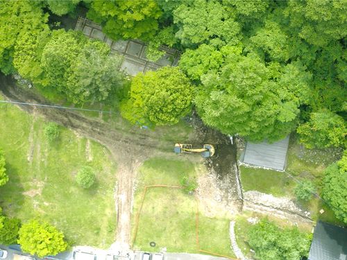 建設中の様子（上空）