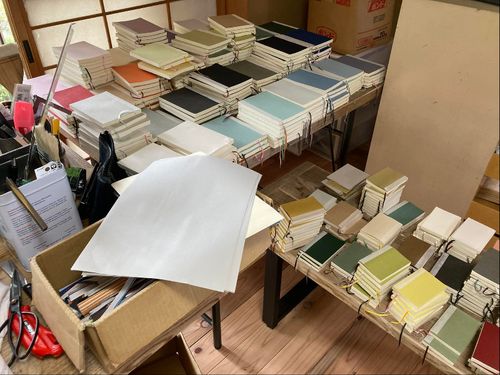 手づくりノートの作業場所