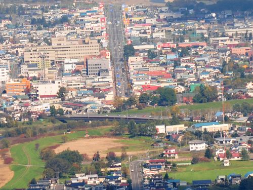 市街地にはたくさんの住宅と商業施設があります