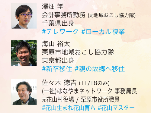 ワークショップ当日登壇者