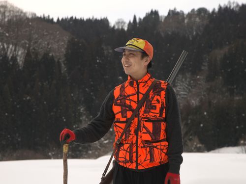 プロジェクト主の近影。根森田集落で唯一の狩猟者となりました。