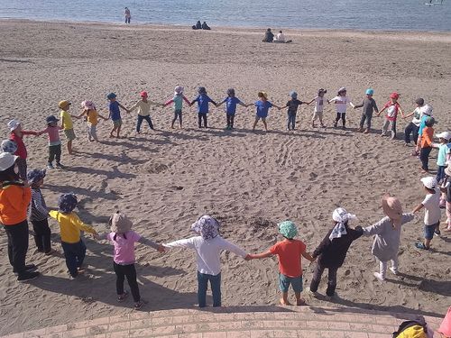 由比ヶ浜ビーチはお散歩の定番コース