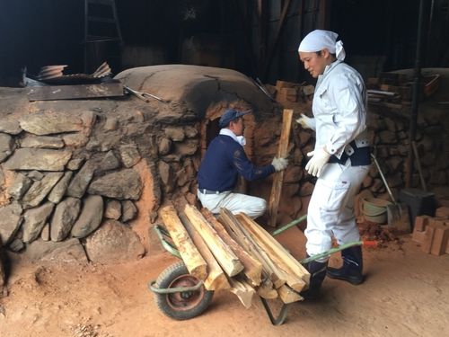 木炭の作成体験