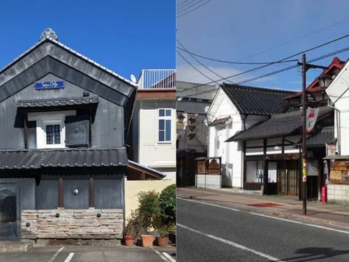 城下町の風情を感じる蔵などが建ち並ぶ街並み