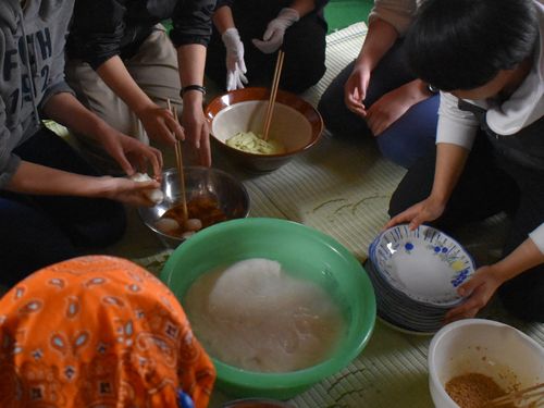 一関の食文化である「もち」づくり体験