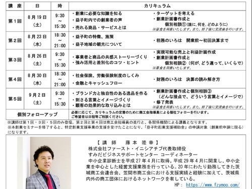 カリキュラムと講師紹介