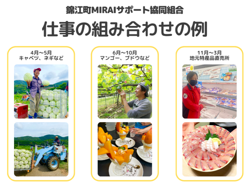 年間での仕事の例