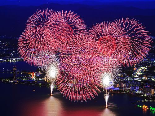 ３５万人が集まる８月８日恒例の「びわ湖大花火大会」